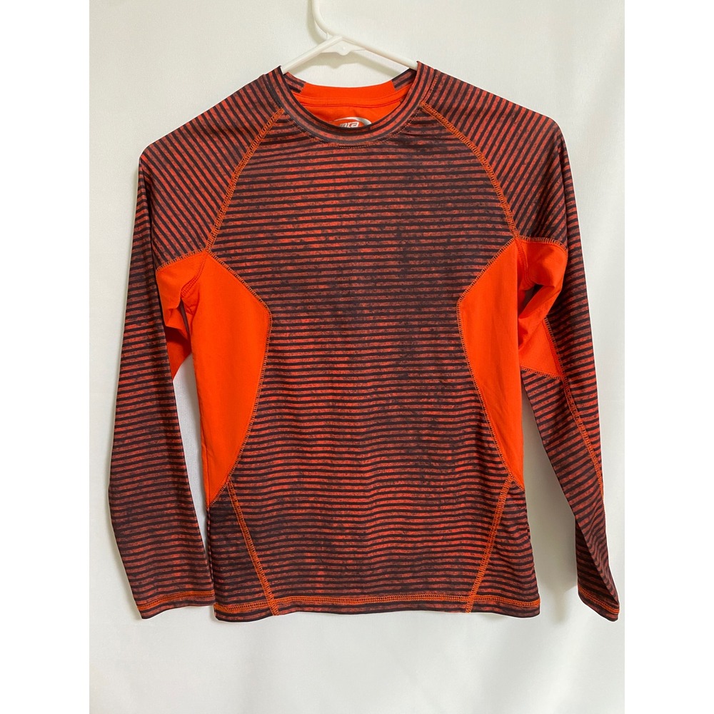 Mta Sport Athletic Shirt Long Sleeve Activewear Top Orange Black‎ Kids M